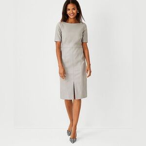 Ann Taylor Faux Leather Sheath Dress